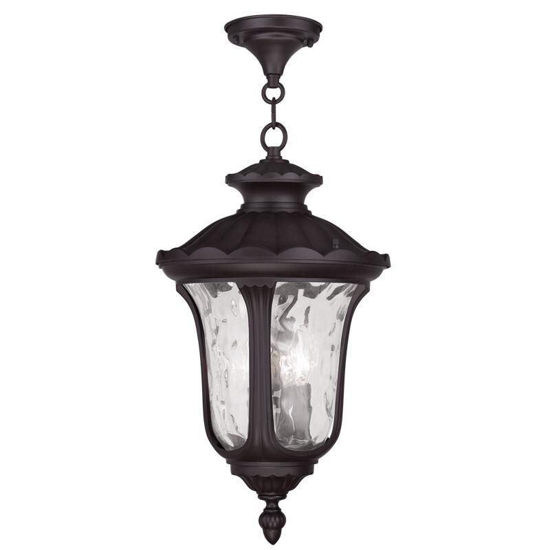 Oxford 20 Inch Tall 3 Light Outdoor Hanging Lantern by Livex Lighting